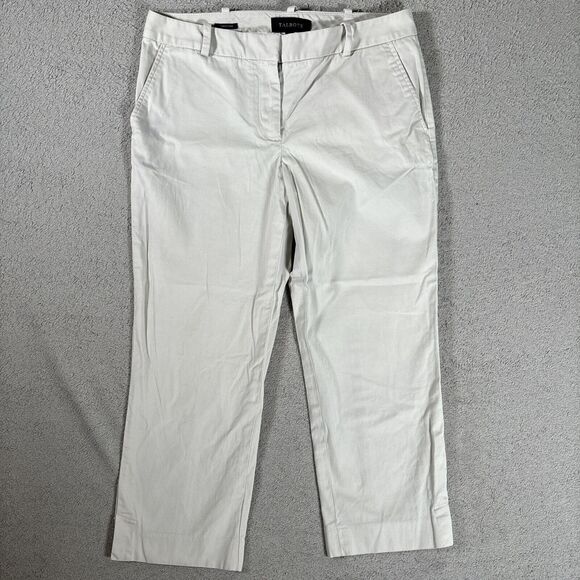 Talbots Signature Pants Women’s Size 4 Stone Flap Pockets Khaki Dress Pants - Picture 1 of 12